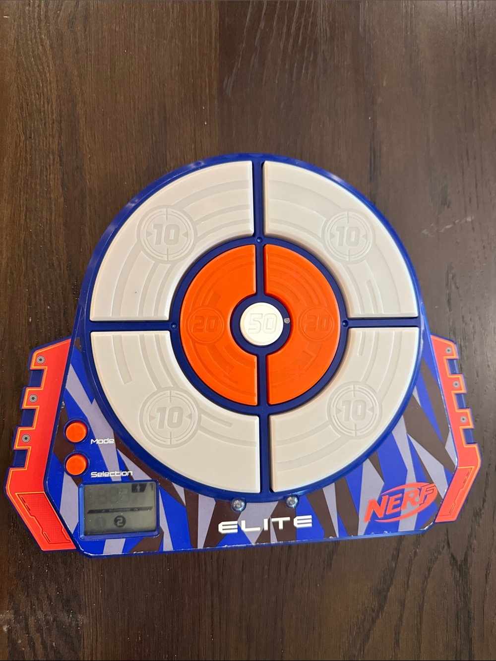 Nerf Target Digital Target Practice Pad - sound Light Up Blue, White & Orange
